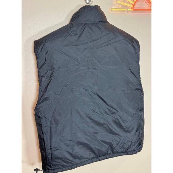 VTG Starter Mens Puffer Vest XL Gold Medal Yellow Black Reversible Y2K 90s - Picture 13 of 14